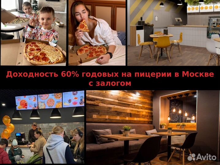 Инвестиции в пиццерию с залогом. 60 годовых