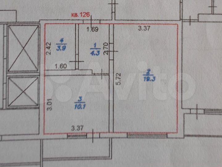 1-к. квартира, 37,6 м², 7/14 эт.