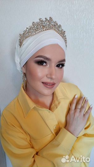 Макияж оформление платка на никах