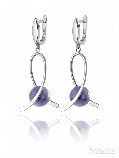 Серьги с аметистом