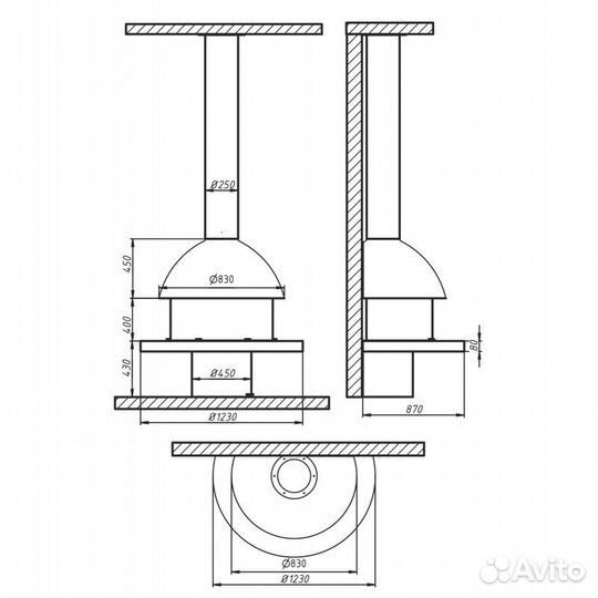 Камин в стиле Hi-Tech 22 San Remo