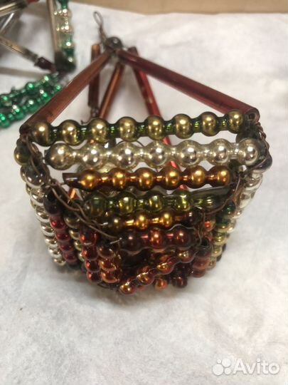 Ёлочные игрушки СССР стеклярус
