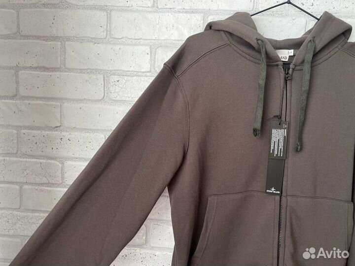 Зип худи stone island черная