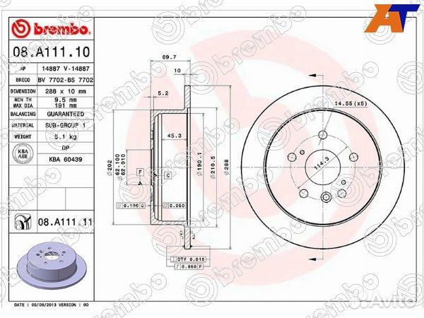 Диск тормозной toyota harrier