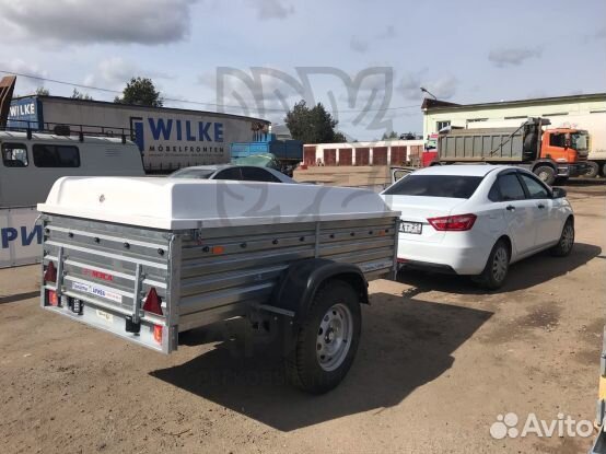 Прицеп с крышкой 01.026 Н680мм.Рессоры 5-листовые