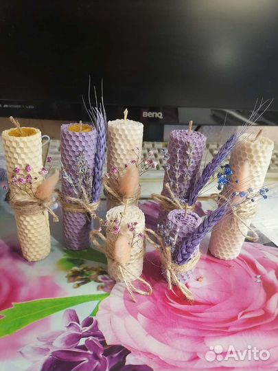 Свечи из натуральной вощины ручной работы