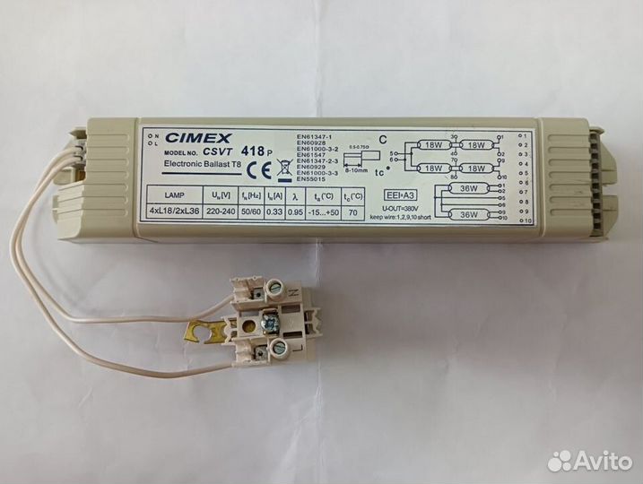 Дроссель пра для люм ламп 4х18/2х36