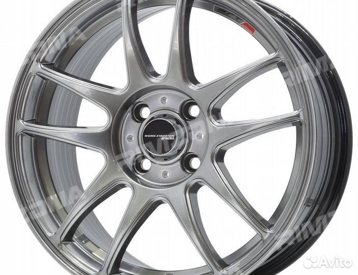 Литой диск work R17 4x100 sv. Примерка колес