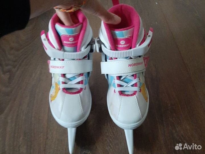 Коньки nordway растущие холодное сердце