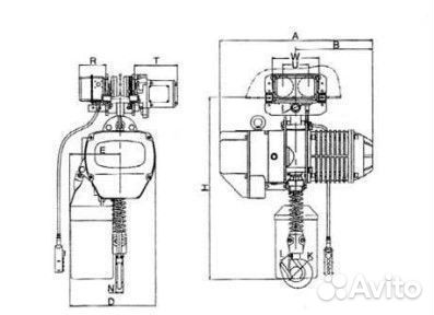 Таль электрическая цепная 5т 12м 380В