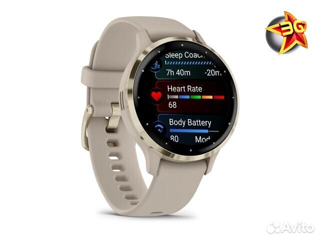 Часы Garmin Venu 3S Soft Gold French Gray