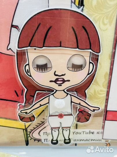 Игра на липучках бумажная кукла Аннабель,Поппи