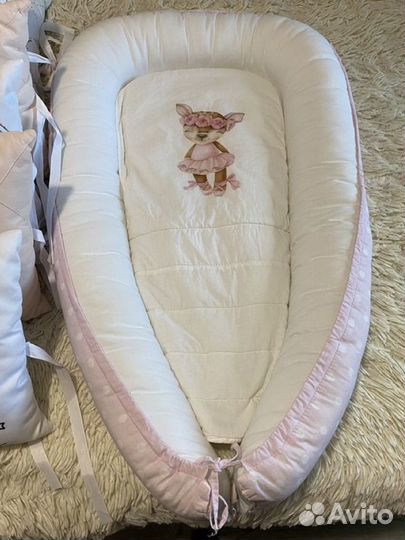 Кокон-гнездышко и бортики в кроватку