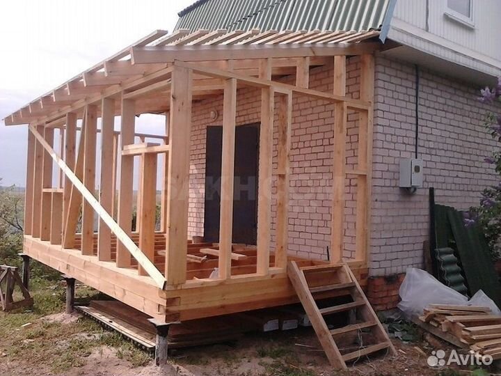 Пристройки веранды террасы. Беседки хозблоки