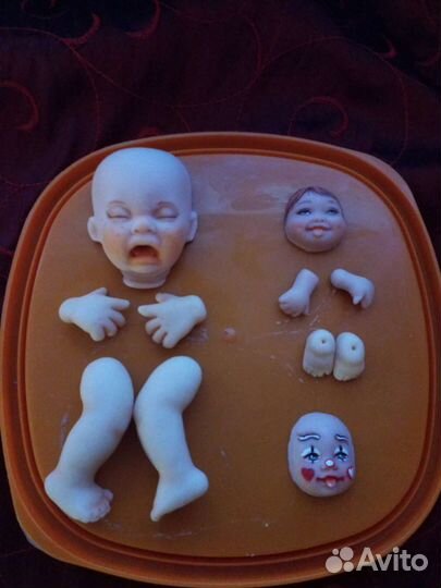 Личики для кукол и ручки и ножки к ним