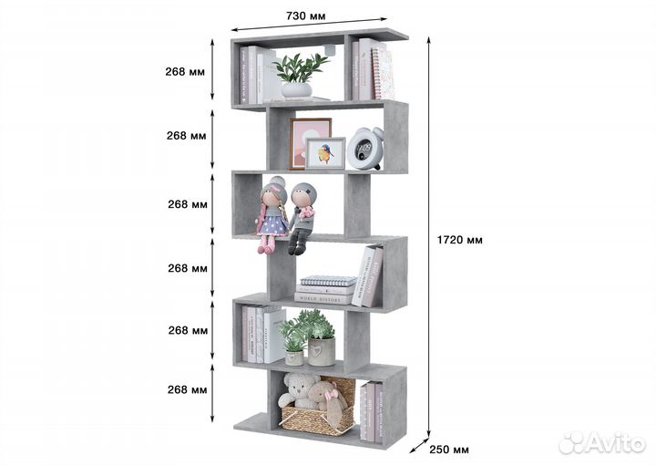 Стеллаж для книг в стиле лофт