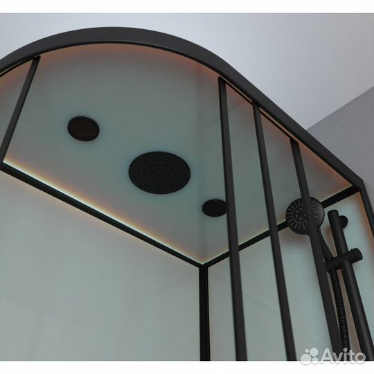 Душевая кабина Frank F412/2R Black 120x80 см 153