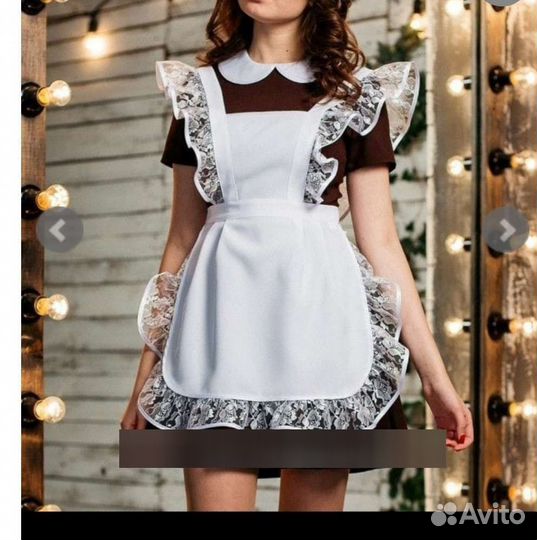 Школьная форма. Платье с фартуком