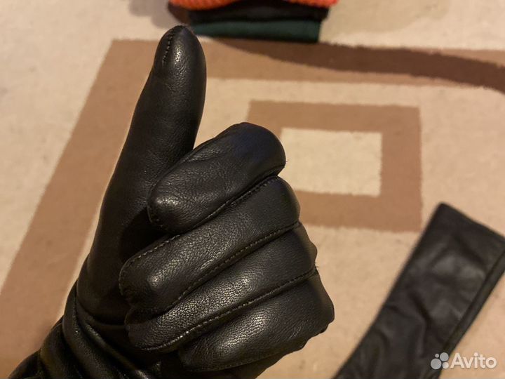 Перчатки женские кожаные