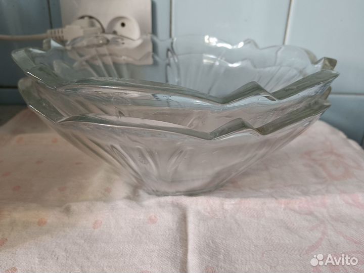 Стеклянная ваза для фруктов, салатник, молочник