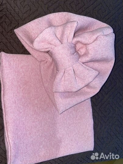 Комплект шапка и шарф для девочки