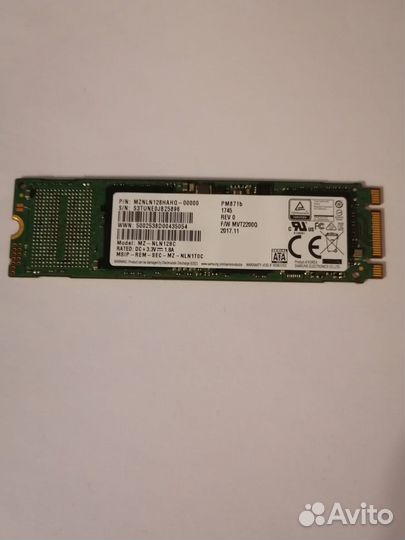 Жесткий диск SSD m2 128 GB samsung