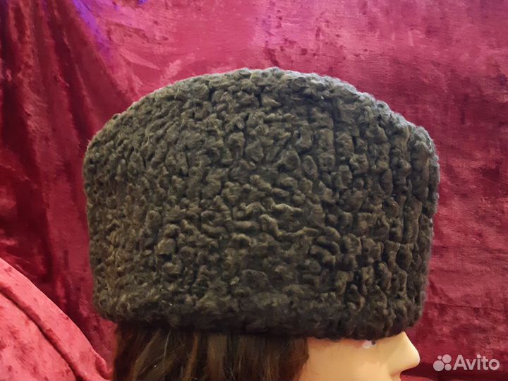 Шапка каракулевая пилотка пирожок