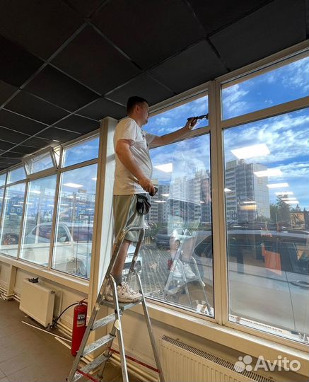 Тонировочная пленка окна лоджии витрины