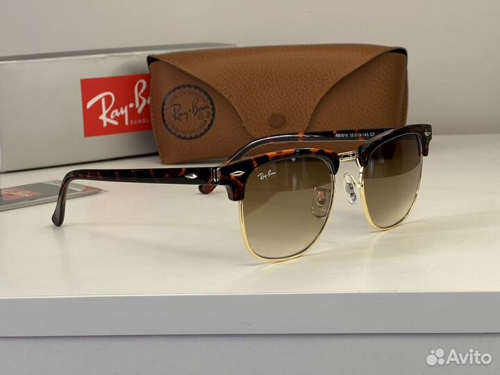 Солнцезащитные очки Ray ban стекло с чехлом