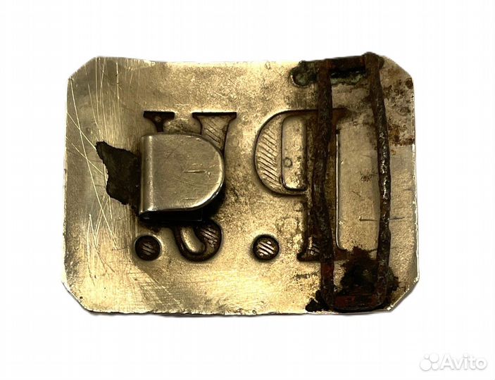 Пряжка ру белый металл, СССР