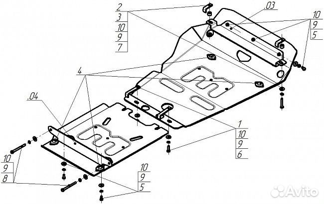 32523 Защита Toyota Land Cruiser Prado 150