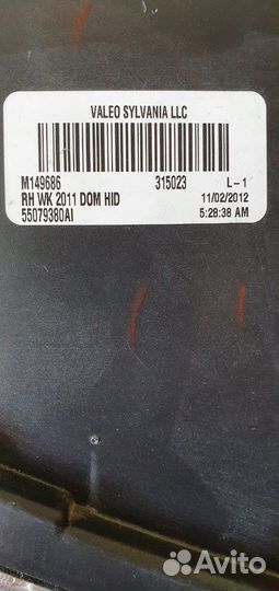 Фара jeep grand cherokee wk2 оригинал