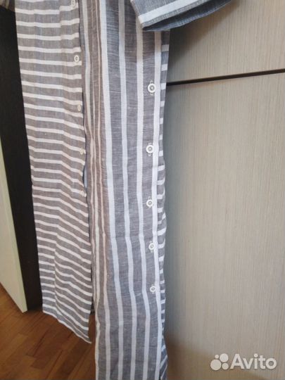 Платье рубашка лён 100 Electrastyle р. 48; 50