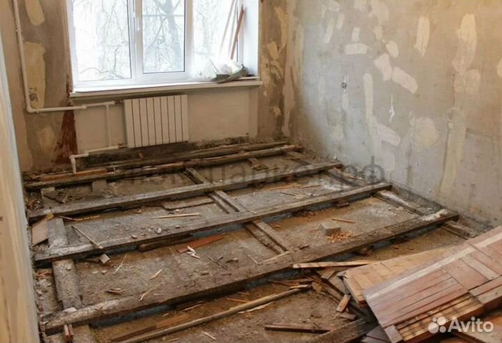 Демонтаж разбор полов и стен