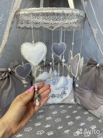 Бортики и балдахин в кроватку