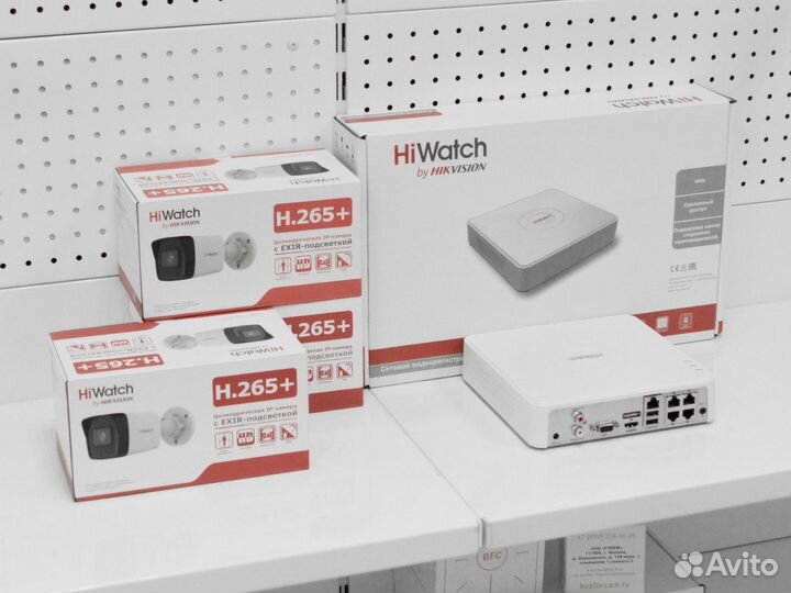 IP видеокамеры HiWatch 4Mpx + регистратор