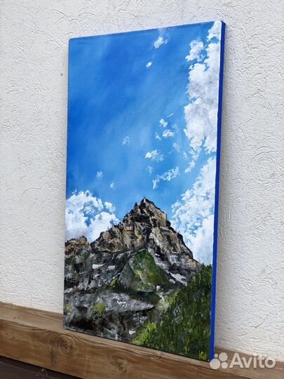 Авторская картина маслом на холсте горный пейзаж