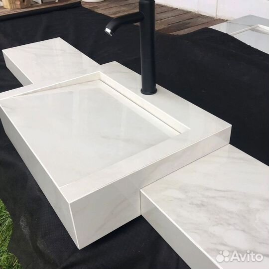 Раковина из керамогранитной плитки