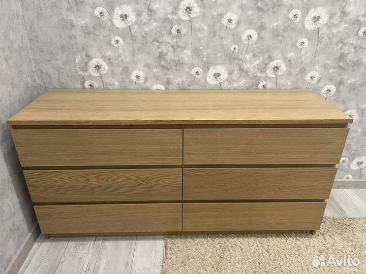 Комод IKEA мальм 6 ящиков