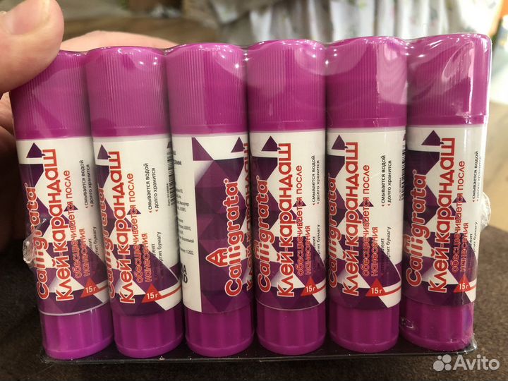 Клей-карандаш, цветной 15 гр