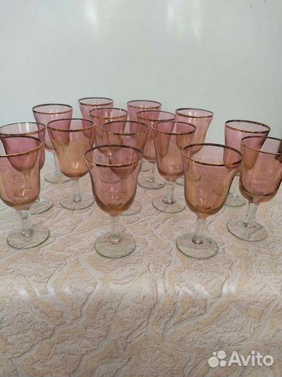 Рюмки СССР из марганцевого стекла