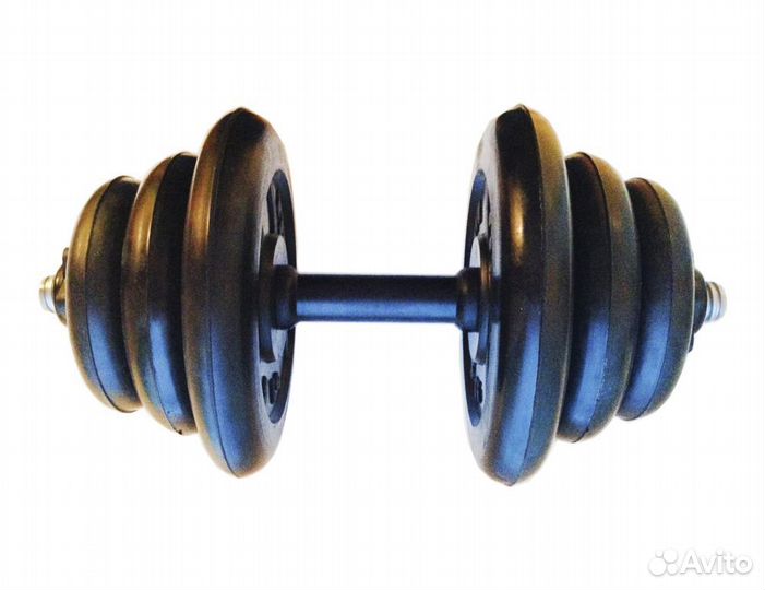 Гантель разборная atlet весом 19,5 кг (2 Х 5кг + 2