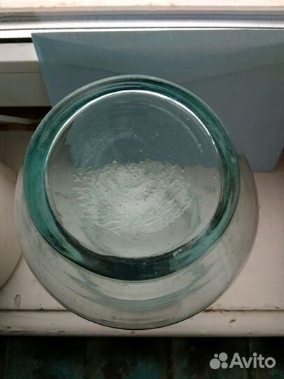 Крынка голубое стекло СССР бу