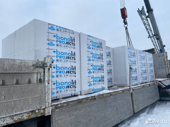 Газобетонные блоки 400 x 250 x 600 D 500