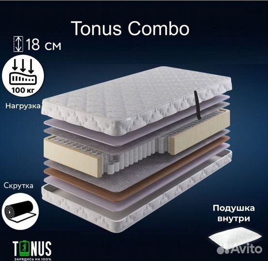 Матрас Tonus Combo, Независимые пружины