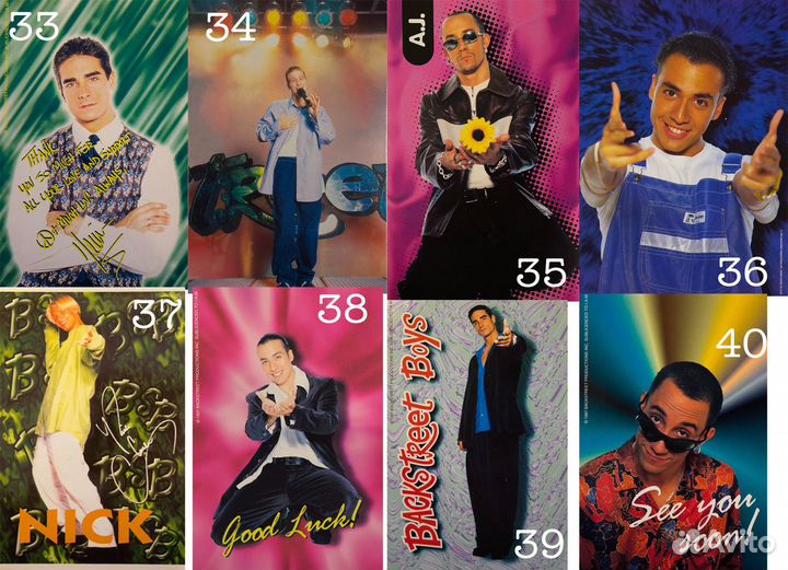 Открытки Backstreet Boys BSB 90-х годов