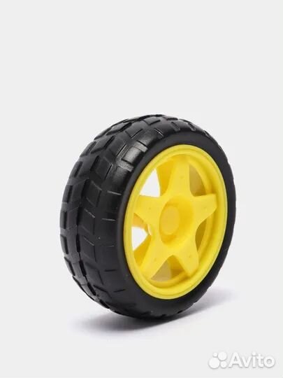 Пластиковое колесо с резиновой шиной для TT Мотора