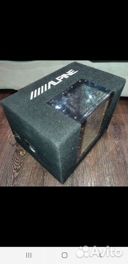 Сабвуфер alpine sbg 1244bp