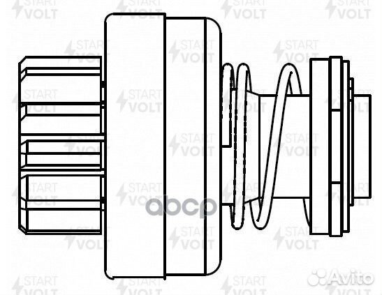 VCS 0303 привод стартераZ10 зуб газ gazon Next