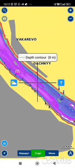 Карты глубин Ярославская область